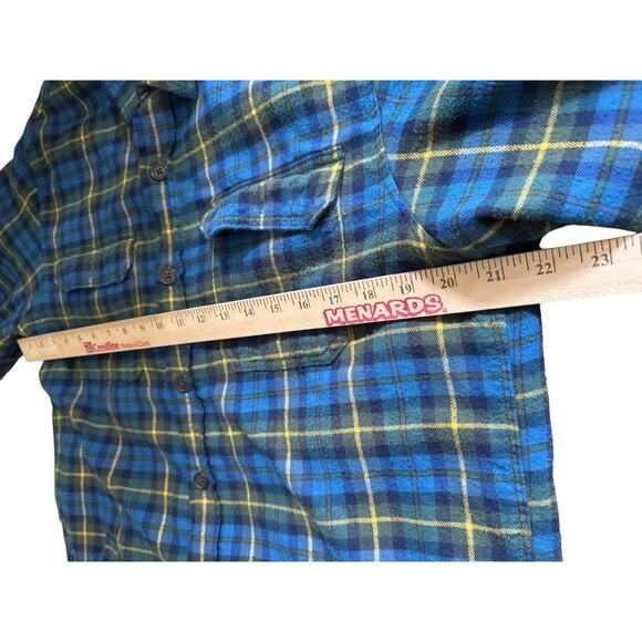 Lands End Mens Jacket Medium Traditional Fit Button Down Sherpa Lined Plaid Fall - Picture 7 of 10